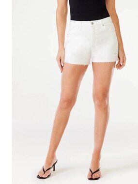 Sofia Vergara Jeans Women's Gabriella Bermuda Mid Rise Destructed Shorts, Size 6